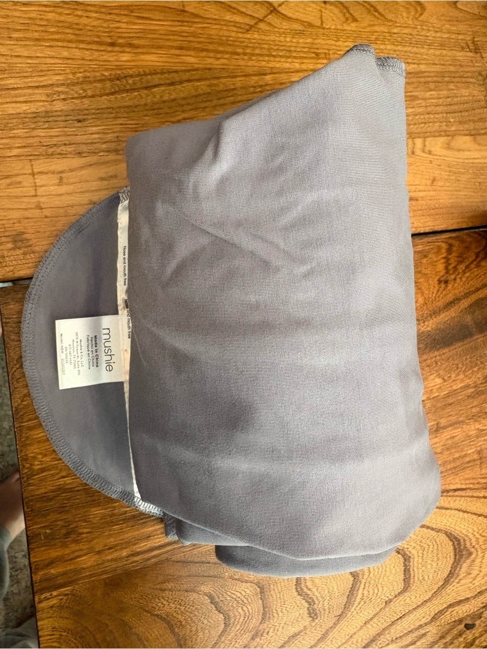 Mushie Soft Gray Swaddle Sling